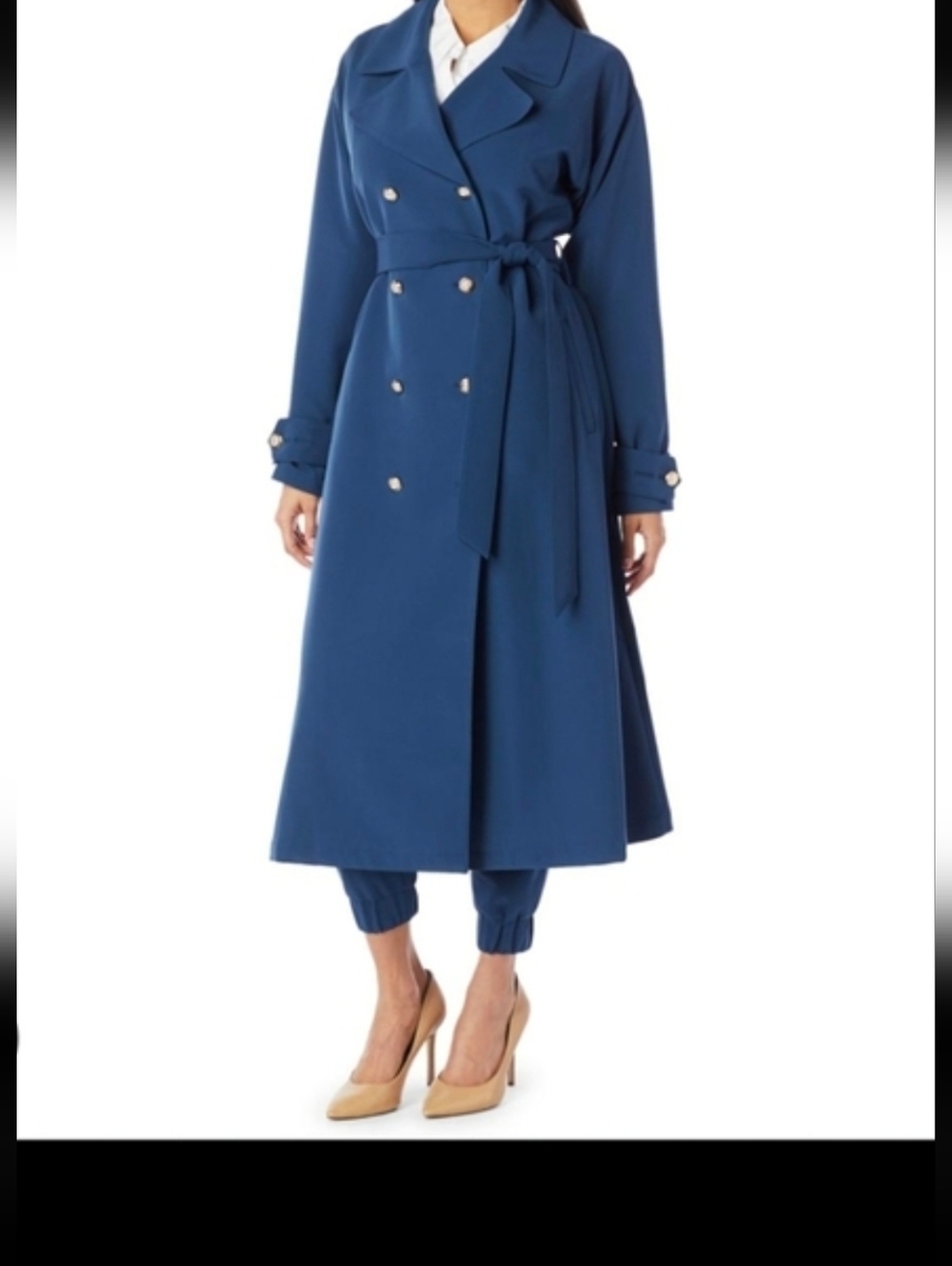 G by Giuliana Black Label Twill Trench Navy Apparel...Size:L